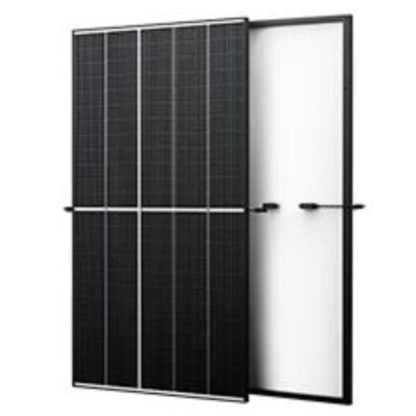 a black panel with white door